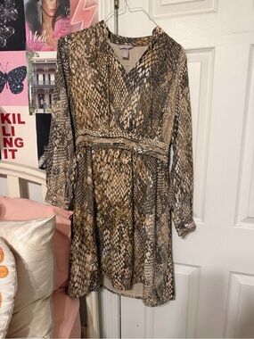 Snakeskin print dress